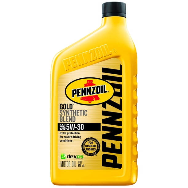 3 Pack Pennzoil Gold 5w 30 Dexos Synthetic Blend Motor Oil 1 Qt Walmart Com Walmart Com