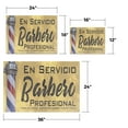 thumbnail image 3 of En Servicio Barbero Profesional Vinyl Decal 2 Pack of 18 Inch x 24 Inch Weatherproof Heavy-Duty Adhesive Backing | Spanish Barber Sign, Grooming Services, Professional Look | Made in, 3 of 6