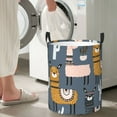 thumbnail image 4 of Lsque Llama and Cactus pattern Laundry Hamper Basket, Tall Woven Rope Hamper Basket for Clothes, Lightweight Storage Basket, Collapsible Waterproof-Medium, 4 of 8