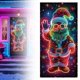 thumbnail image 2 of Cortina luminosa para fiestas festivas y Papá Noel, 2 of 4