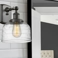 thumbnail image 2 of Innovations Lighting  Ballston Urban Bell - 1 Light 8" Sconce Oil Rubbed Bronze/Clear Deco Swirl, 2 of 5