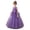 Purple, variant on Elegant Long Mal Dress Girls Floral Bow Detail Pageant Party Evening Gown Clothes