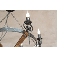 thumbnail image 4 of Wrought iron chandelier lights - Rustic chandelier - Chandelier lighting - Ceiling lights - Iron chandelier - Wood chandelier, 4 of 6
