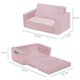 thumbnail image 4 of Sofá convertible a tumbona Serta Perfect Sleeper Pink Kids, 4 of 6