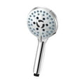 thumbnail image 2 of High Pressure 8-mode Handheld Shower Head - Anti-clog Nozzles, Built-in Power Wash to Clean Tub, Tile & Pets, Stainless Steel Hose, Wall & Overhead Brackets (Silver), 2 of 6