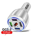 thumbnail image 4 of 5USB QC3.0 Cargador de coche 3.1A Puertos múltiples Teléfono Carga rápida rápida (Blanco) Ehuebsd Para estrenar, 4 of 8