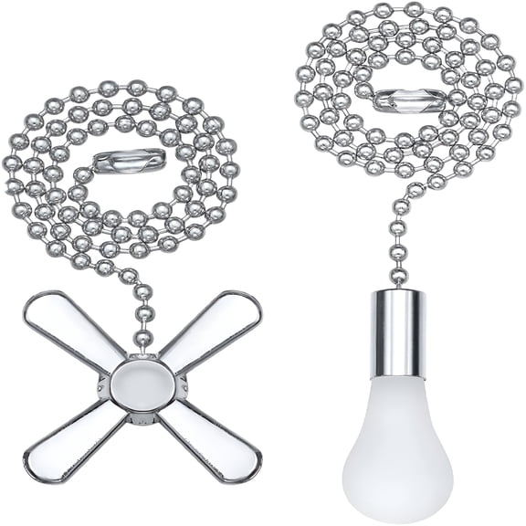 HIBIBUD 2026 New 13.6"Es Ceiling Fan Pull Chain Set–Decorative Light Bulb&Fan Cord Extension Chains for Ceiling Light/Lamp/Fan