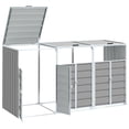 thumbnail image 3 of vidaXL Wheelie Bin Storage for Triple Bins Gray 85"x31.9"x45.3" Steel, 3 of 4