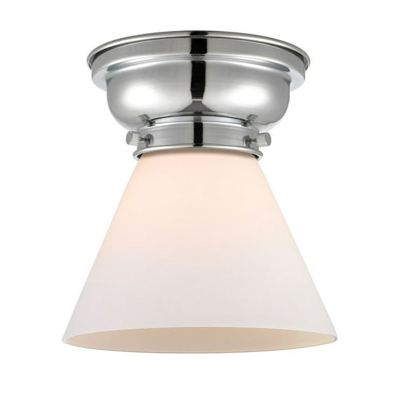 623-1F-PC-G41-Innovations Lighting-Cone - 1 Light Flush Mount In Industrial Style-7.4 Inches Tall and 7.75 Inches Wide-Polished Chrome Finish-Matte
