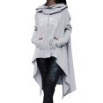 thumbnail image 1 of Gibobby Sudadera de mujer, Sudadera con Capucha con Bolsillos adjuntos y cordón de Manga Larga Sudadera para Mujer(Gris,XG), 1 of 5