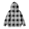 thumbnail image 4 of LIIPEE Boys Girls Hoodies Fall Winter Casual Long Sleeve Plaid Printed Pullover Hooded Sweatshirt With Pocket Child Stylish Everyday Wear Casual Outings Hoodie,Grey,7-8 Years, 4 of 4