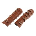thumbnail image 3 of Juego de 2 protectores de de cuero Gauntlet Medieval bracks hebilla de sujeción Punk bracks guante de cuero para hombre y mujer marrón Macarena Guardia del brazo de tiro con arco, 3 of 8