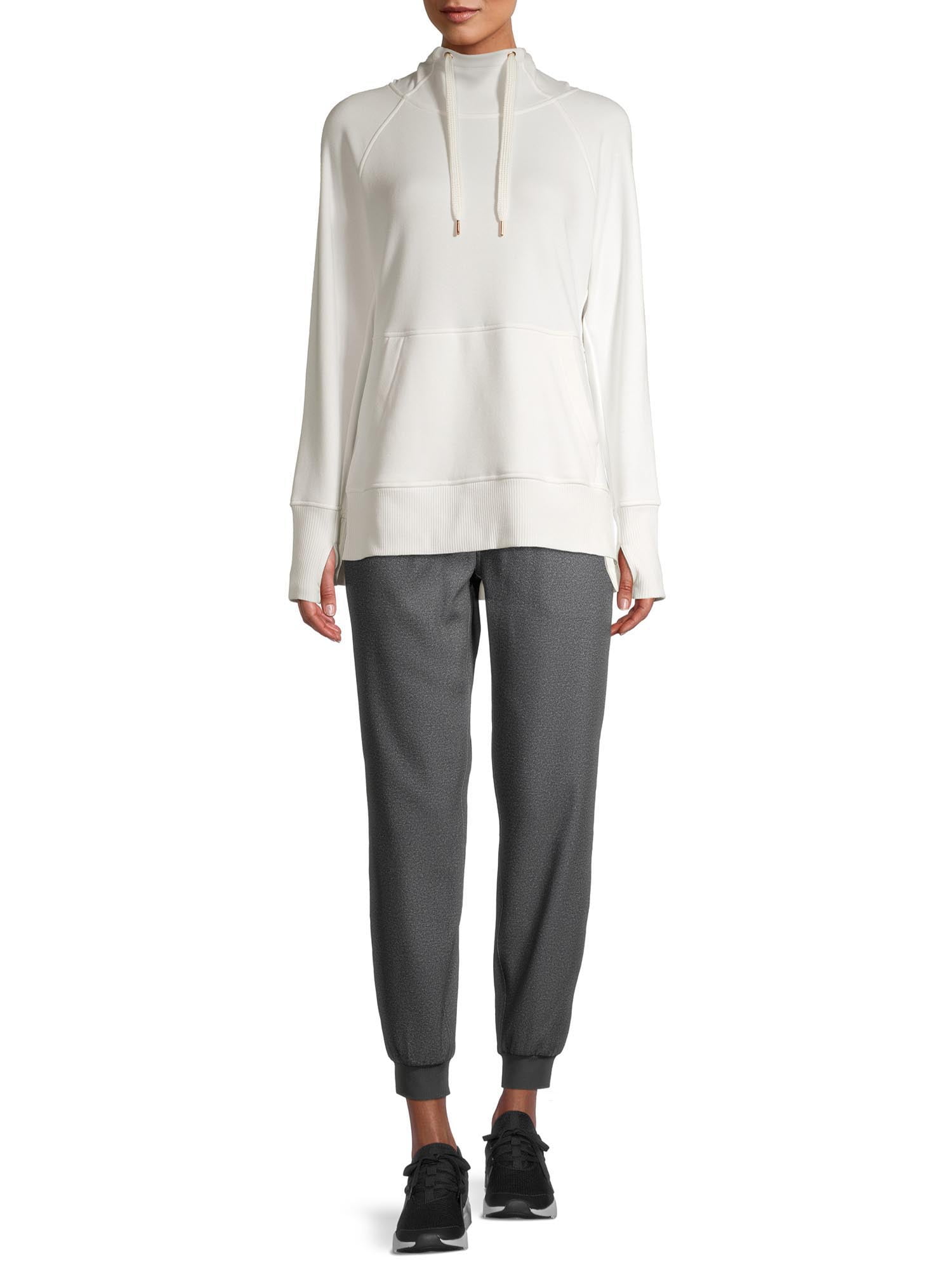 athletic works women's athleisure plush moletom com capuz
