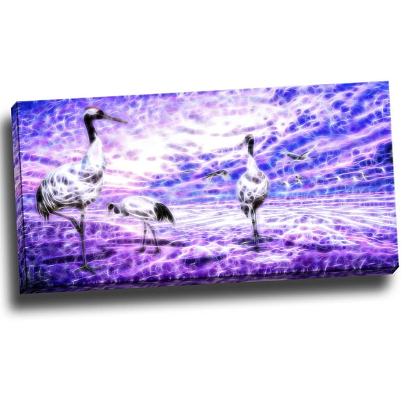 Storks Art on Canvas, 32" x 16"
