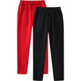 thumbnail image 4 of Mens 2PC Sweatpants Wide Straight Leg Pants Bottom Sweatpants Joggers Pants Workout With Pockets Running Sports Pants Loose Casual Jogger Pants XXXL, 4 of 4