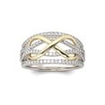 thumbnail image 1 of Anillo de mujer Sonducket elegante cristal cruzado decorativo talla 7, 1 of 6