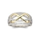 thumbnail image 1 of Anillo de mujer Sonducket elegante cristal cruzado decorativo talla 7, 1 of 6
