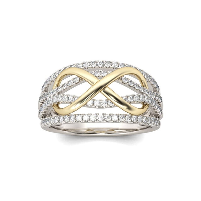 Anillo de mujer Sonducket elegante cristal cruzado decorativo talla 7