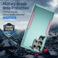 thumbnail image 4 of for Samsung Galaxy S25 Ultra Case: Dual Layer Protective Heavy Duty Cell Phone Case Shockproof Rugged Bumper Tough Hand Grip - Military Grade Drop Tested for Samsung Galaxy S25 Ultra, Green+Pink, 4 of 6