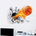 thumbnail image 3 of Autoadhesivo extraíble 3D (Baloncesto de fuego volador (19,7", 3 of 5