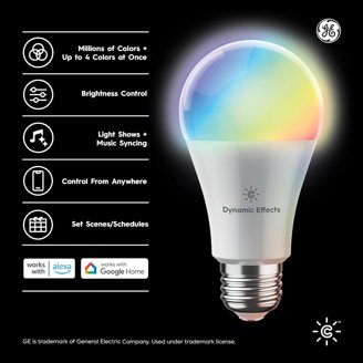 Partphoner Google Smart Home Light Bulbs Sleep Smart C By Ge Google Assistant Partphoner By Ge Made For Google Light  Bulbs GE LED A19 Smart Bulb