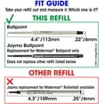 thumbnail image 4 of Jaymo Replacement for Waterman 834264 - Measures 4.4 in / 112 mm Long - Ballpoint Pen Refill - 24 Blue, 4 of 4