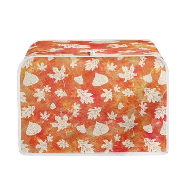 Binienty Toaster Covers 4 Slice Wide Slot Decorative Rustic Leaves