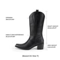 thumbnail image 2 of Bota DREAM PAIRS Vaquera Media Caña Punta Cuadrada Bordada, 2 of 7