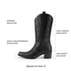 thumbnail image 2 of Bota DREAM PAIRS Vaquera Media Caña Punta Cuadrada Bordada, 2 of 7