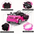 thumbnail image 3 of TOBBI 12V Licensed Mercedes Benz SLC300 Kids Ride on Car w/LED Lights, up to 3.1 mph, Pink, 3 of 13