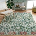 thumbnail image 3 of SAFAVIEH Madison Bayon Geometric Distressed Area Rug, Green/Ivory, 6'7" x 6'7" Square, 3 of 9