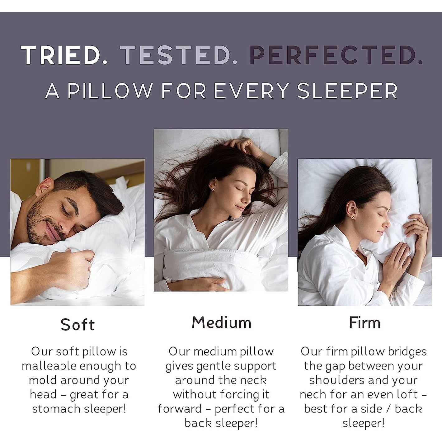 Lincove  Signature Hutterite Canadian Down Pillow - 800 fill power, Made in Canada Medium - Queen - Single