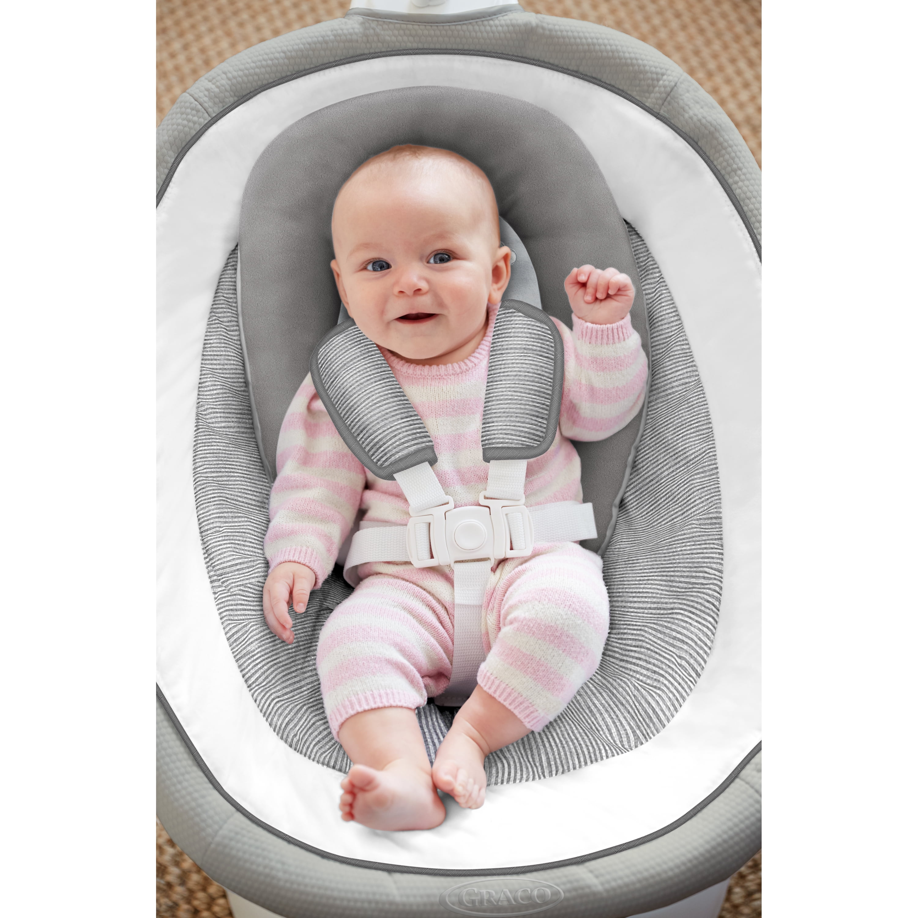 graco sense2soothe baby swing with cry detection technology in sailor