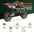 thumbnail image 3 of Kids Mini 50CC Gas Dirt Bike, DB1 Model 2 Stroke Ride on Bike with Off-Road Tire, Shocks, Pull Start, Oil Mixed Required, Support Up to 165lbs, 3 of 8
