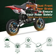 Kids Mini 50CC Gas Dirt Bike, DB1 Model 2 Stroke Ride on Bike with Off-Road Tire, Shocks, Pull Start, Oil Mixed Required, Support Up to 165lbs