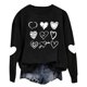 thumbnail image 4 of Xuyuer Valentines Sweatshirts for Women Heart Print Graphic Valentine Sweatshirts Casual Tops, 4 of 9