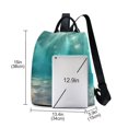 thumbnail image 3 of FORMRS Women's Travel Backpack Purse Anti-Theft Hidden Pockets Casual Shoulder Bag, Green Ocean Pattern, 3 of 7