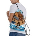 thumbnail image 3 of Kdxio Animals on Noah's Ark Print Drawstring Backpack Bag,Waterproof Draw String Back Sack, Gym Drawstring Bags Swim Bag For Unisex, 3 of 9
