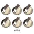 thumbnail image 4 of Injueey 6 unids/set perilla de Metal cóncava única para estufa de doméstica atmosférica Accesorios para electrodomésticos, 4 of 6