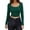 Green, variant on UJNDER Women's Long Sleeve Crop Tops Square Neck Solid Color Pullover for Casual Streetwear and Everyday Comfort Green Green