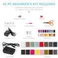 thumbnail image 2 of Best Choice Products 6V Portable Sewing Machine, 42-Piece Beginners Kit w/ 12 Stitch Patterns - Gray/White, 2 of 7