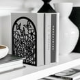 thumbnail image 7 of Non-Skid Iron Bookend Display Stands Adjustable Desktop Heavy Duty Metal Book Stopper for Shelves Flower 110x135x200mm 2pcs/set, 7 of 7