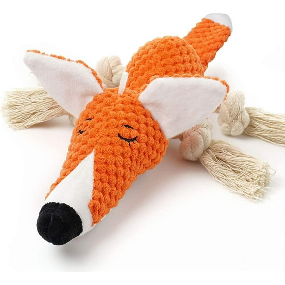 Plush Dog Toy,interactive Stuffed Fox Dog Toys For Boredom,cute Squeaky Dog Chew Toys For Puppy,small,medium,large Breed