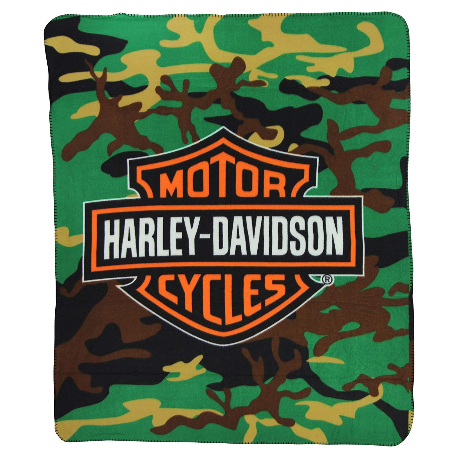 Flannel Plush Throw Blanket Harley David-Son Logo Lightweight for Bed Couch Living Room 