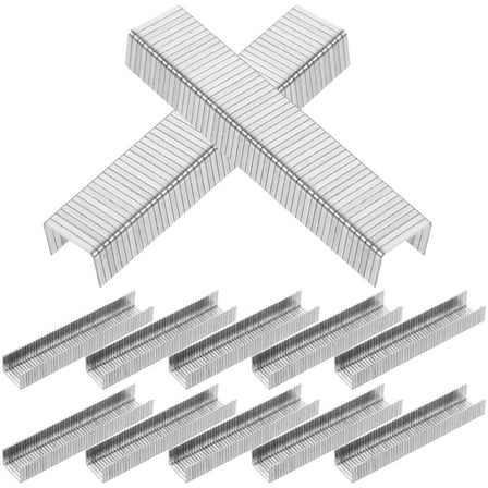 GOOHOCHY Pneumatic Staples for Home Use 1000pcs Silver Carbon Steel Narrow Crown Staples for Woodworking