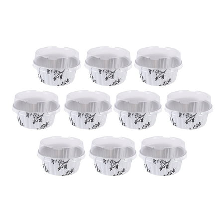 

NUOLUX Cups Muffin Cupcake Foil Baking Aluminum Pan Tart Molds Egg Lids Liner Liners Cup Disposable Cake Round Mold Metal