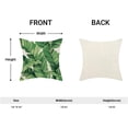 thumbnail image 5 of Tropical Leaves Pillow Covers 18x18 Inch Green Palm Leaf Throw Pillow Covers Summer Watercolor Decorative Linen Cushion Covers Set of 2 Home Decor for Sofa Couch Indoors Outdoors, 5 of 6