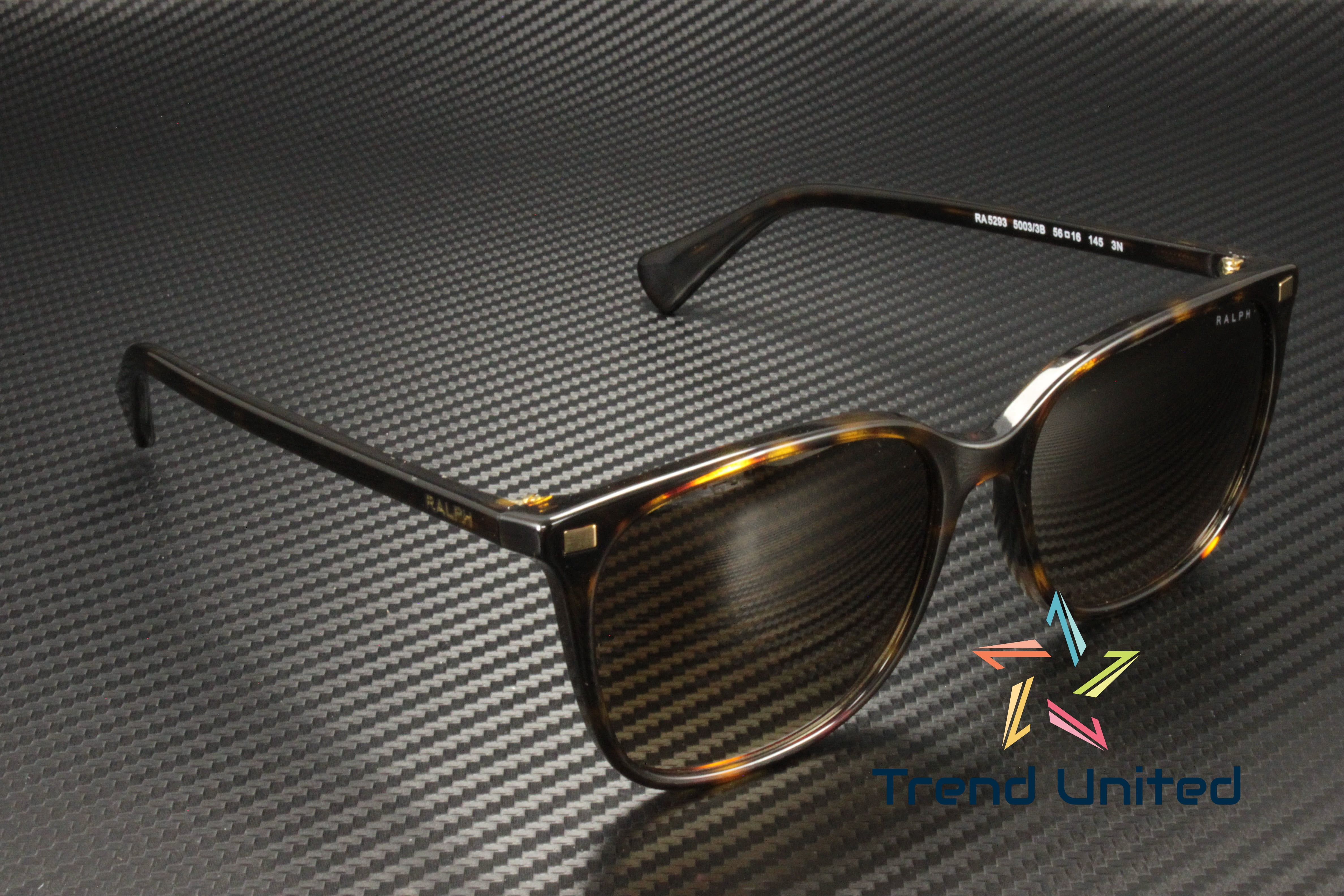 Ralph Lauren VVCV RA 5293 Plastic Womens Square Sunglasses Shiny Dark Havana 56mm Adult