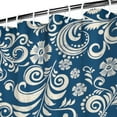 thumbnail image 3 of Waterproof Flower Pattern Shower Curtain 72x72 Inch Boho Style Polyester Unique Shower Curtain for Bathroom Hotel Home Decor with 12 Plastic Hooks, 3 of 5