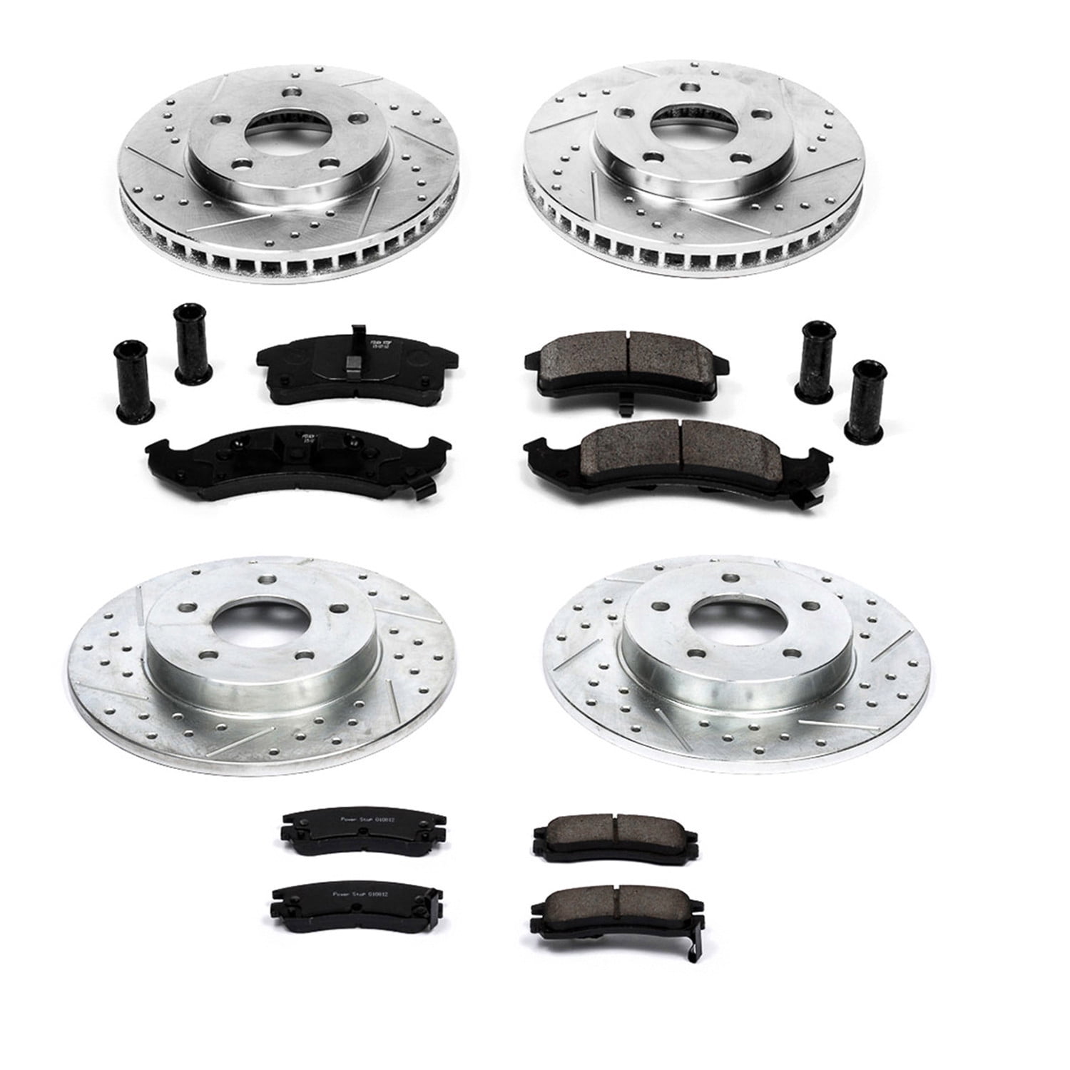 PowerStop Front and Rear Z23 Evolution Sport Carbon-Fiber Ceramic Brake Pad and Drilled & Slotted Rotor Kit Fits: BUICK OLDSMOBILE Select Models K2761